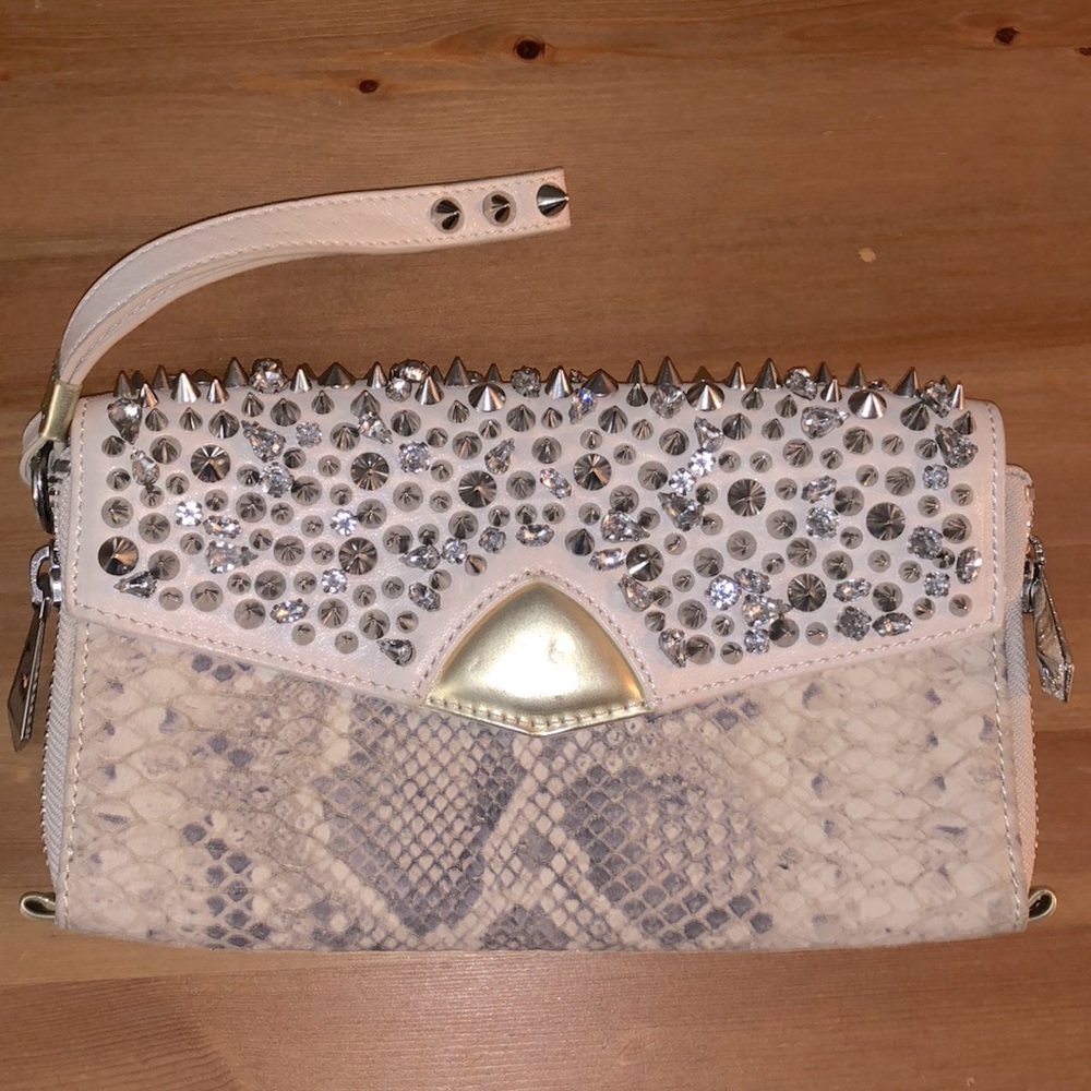 RARE Sam Edelman Spiked Leather Clutch NWOT